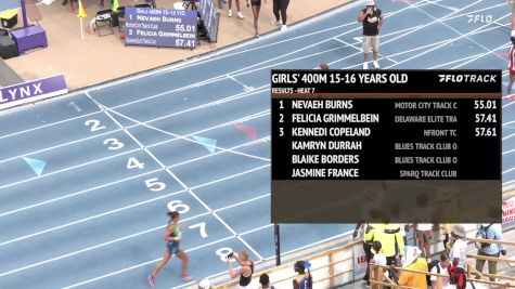 Youth Girls' 400m, Semi-Finals 8 - Age 15-16