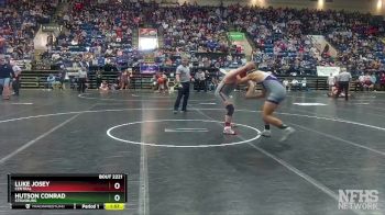 2 - 215 lbs Semifinal - Luke Josey, Central vs Hutson Conrad, Strasburg