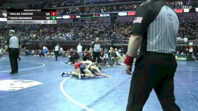 1A-126 lbs Champ. Round 2 - Dallas Canoyer, Earlham vs Davis Bramman, Riverside, Oakland