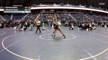 3A 157 lbs Cons. Round 1 - Sebastian Velez, North Brunswick High School vs Griffin Barber, Carson, Jesse