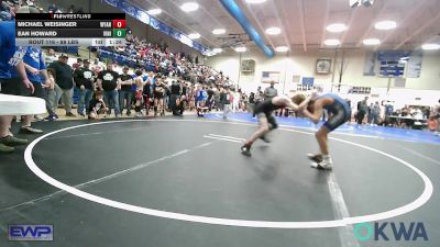 88 lbs Quarterfinal - Michael Weisinger, Wyandotte Youth Wrestling vs Ean Howard, Vinita Kids Wrestling