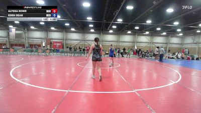 Rr Rnd 3 - Alyssa Rowe, Maine Trappers-Novice vs Eden Dean, Michigan-Novice