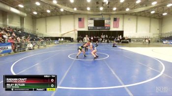 114 lbs Cons. Round 2 - RaeAnn Craft, Owego Free Academy vs Riley Butler, West Genesee