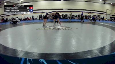 207 lbs 5th Place Match - Kaylyn Lawson, Georgetown College vs Emily Lorenzon, Hiram College