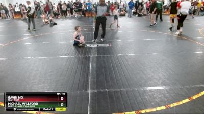 60 lbs Quarterfinal - Gavin Nix, Team Tiger vs Michael Willford, Grizzlies Wrestling Club