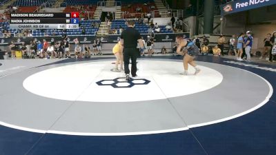 190 lbs Champ. Rd Of 64 - Madison Beauregard, Massachusetts vs Nadia Johnson, West Virginia