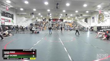 215 lbs 7th Place Match - David Perez, Rio Mesa vs Adam Galindo, Servite