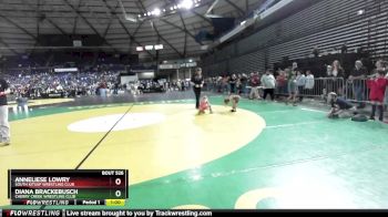 48-50 lbs Cons. Semi - Anneliese Lowry, South Kitsap Wrestling Club vs Diana Brackebusch, Cherry Creek Wrestling Club