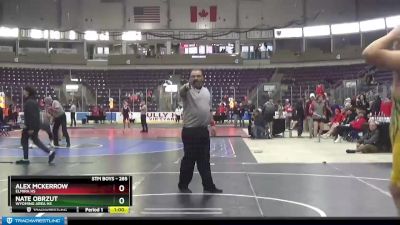 285 lbs 5th Place Match - Nate Obrzut, Wyoming Area Hs vs Alex Mckerrow, Elmira HS