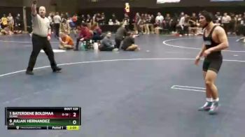 141 lbs Quarterfinal - 1 Baterdene Boldmaa, Doane vs 9 Julian Hernandez, Life