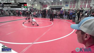 64 lbs Round Of 16 - William Crutchfield, Collinsville Cardinal Youth Wrestling vs Koen King, Miami