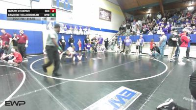 64 lbs 3rd Place - Izayah Brasher, Buck Pride Wrestling vs Camden Hollingshead, Mannford Pirate Youth Wrestling