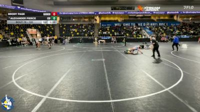 120 lbs Champ. Round 1 - Alexander Pierce, Iowa City, West vs Brody Page, Aurora (Marmion Academy)