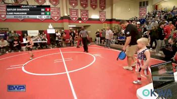 46 lbs Round Of 16 - Baylor Shadwick, Berryhill Wrestling Club vs Lane Pankaskie, Claremore Wrestling Club