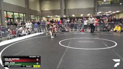 67 lbs Quarterfinal - Nolan Gepner, Tonganoxie vs Abel Rusk, South Central Punishers