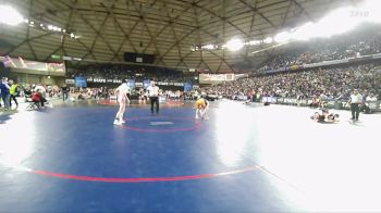 Boys 2A 132 lbs Champ. Round 2 - Aiden Rodriguez, Lynden vs Hunter Van Der Hoeff, Centralia