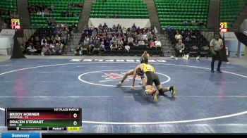122 lbs Finals (2 Team) - Dracen Stewart, Dora vs Brody Horner, Ranburne