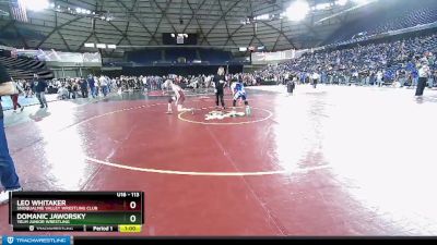 113 lbs Cons. Round 3 - Domanic Jaworsky, Yelm Junior Wrestling vs Leo Whitaker, Snoqualmie Valley Wrestling Club