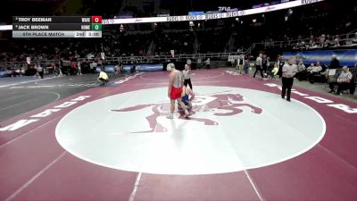 II-285 lbs 5th Place Match - Troy Beeman, Waverly vs Jack Brown, Homer
