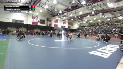 110 lbs 3rd Place Match - Lilianna Romero, Citrus Valley vs Trinady Orozco, Newbury Park