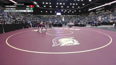 155 lbs Quarterfinal - Lexi Barnett, Hays Hs vs Ayva Besco, Wichita-Kapaun Mt.Carmel Hs