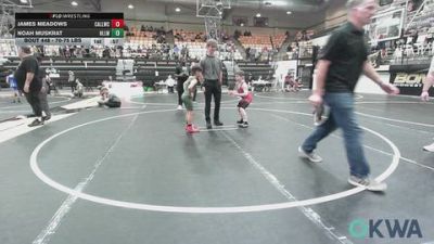 70-75 lbs Rr Rnd 5 - James Meadows, Carl Albert vs Noah Muskrat, Harrah Little League Wrestling