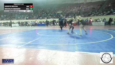 113 lbs Round Of 64 - Addisyn Bruton, Sand Springs Jr High vs Brooklyn Mengers, McAlester