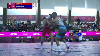 72 kg Round 3 - Justice Scott, USA vs Cole Sanderson, CAN