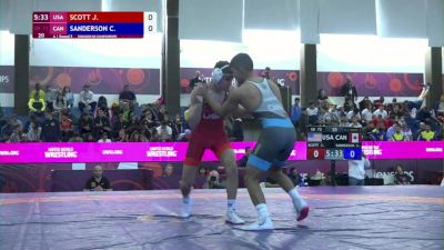 72 kg Round 3 - Justice Scott, USA vs Cole Sanderson, CAN