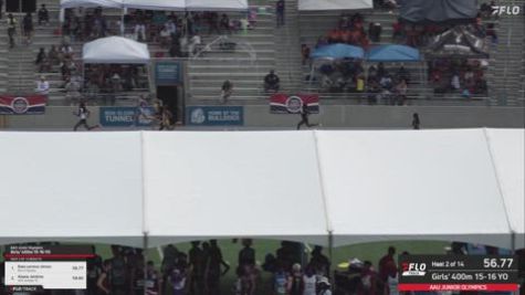 2026 AAU Junior Olympic Games - Youth Girls' 400m, Semi-Finals 2 - Age 15-16