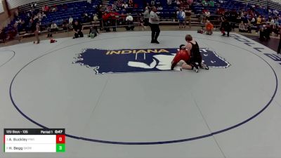 12U Boys - 135 lbs Quarters - Aubrien Buckley, Panther Wrestling Club vs Henry Begg, Simmons Academy Of Wrestling