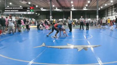 155 lbs Semis (4 Team) - Abraham McWhorter, BELIEVE TO ACHEIVE vs Marco Montero, NOVA WRESTLING CLUB