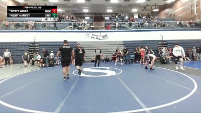 138 lbs Quarterfinal - Kelby Harvey, St. Maries Wrestling Club vs Wyatt Wells, Post Falls High School Wrestling