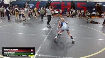 70 lbs Round 5 - Aria Bushaw, Carolina Reapers vs Harper Koehler, Knights Youth Wrestling