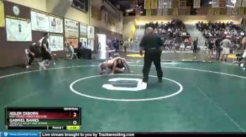 182 lbs Semifinal - Gabriel Banks, Temecula Valley High School Wrestling vs Adler Osborn, East County Wrestling Club