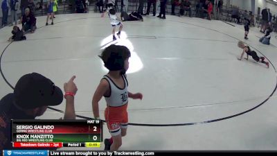 3 lbs Quarterfinal - Sergio Galindo, Gering Wrestling Club vs Knox Manzitto, Big Red Wrestling Club