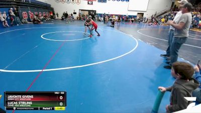 83 lbs Round 2 - JaVonte Givens, Windy City Wrestlers vs Lucas Stirling, Camel Kids Wrestling