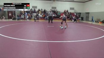 108-113 lbs 1st Place Match - Victoria Price, Independence Girls vs Josie Robinson, Mount Vernon Girls