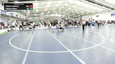 120 lbs Cons. Quarters - Urijah Duran, Duran Wrestling Club vs Drake VomBaur, Bear Cave Wrestling Club