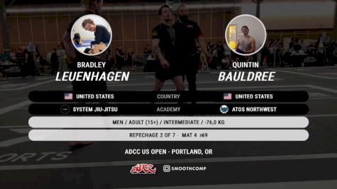 Bradley Leuenhagen vs Quintin Bauldree 2026 ADCC Portland Open