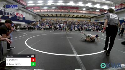 64 lbs Quarterfinal - Sawyer Smith, Little Axe Takedown Club vs Cam Camarillo, Standfast OKC