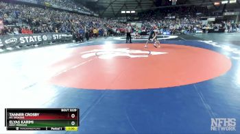 3A 106 lbs Champ. Round 2 - Tanner Crosby, Mt. Spokane vs Elyas Karimi, Kent Meridian