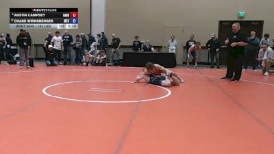 132 lbs Champ. Rd Of 16 - Austin Campsey, Barn Brothers vs Chase Wirnsberger, M2 Training Center