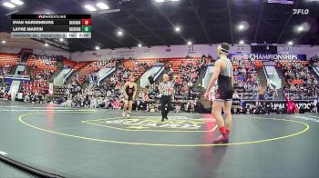 120 lbs Quarterfinals (8 Team) - Evan Hardenburg, Davison HS vs Layne Martin, Rockford HS