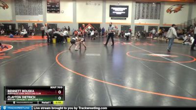 PW-11 lbs Cons. Round 1 - Bennett Bouska, Northeast Iowa Wrestling Club vs Clayton Dietrich, Benton Community Wrestling Clu