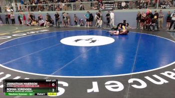 132 lbs Quarterfinal - Johnathan Maierson, Alaska Battle Cats Wrestling Club vs Roman Sorensen, Interior Grappling Academy