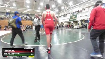 215 lbs Quarterfinal - Trevor Monaghan, Rancho Bernardo vs Chris Sturr, Cathedral Catholic