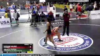 117 lbs Cons. Round 3 - Mikayla Putich, Evergreen Valley Wrestling Club vs Jazlene Valdez, California