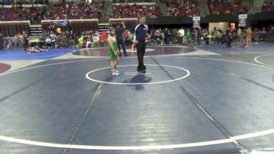 100 lbs Cons. Round 1 - Asher Morrison, Tongue River Wrestling Club vs Liam Conklin, Heights Wrestling Club