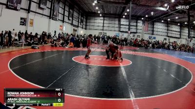 55 lbs Round 1 (6 Team) - Rowan Johnson, CAPITAL CITY WRESTLING CLUB vs Arash Quyami, PIT BULL WRESTLING ACADEMY